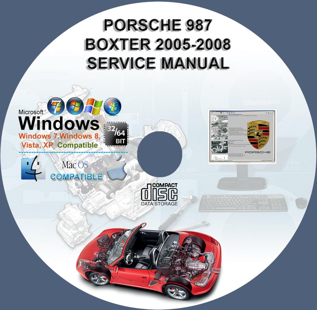 Porsche 987 Boxster 20052008 Service Repair Manual on CD 2005